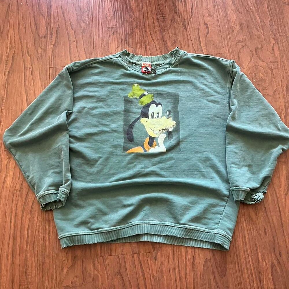 Disney Men's Green and Blue Sweatshirt
